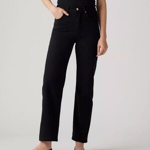 Levi's Ribcage Straight Ankle Jeans - Black Sprout